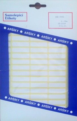 Samolepící etikety Etikety 8 x 32 mm/450 ks bíl