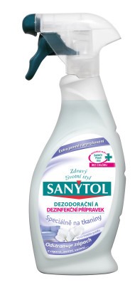 SANYTOL dezodorační a dezinfekční přípravek na tkaniny sprej 500ml.