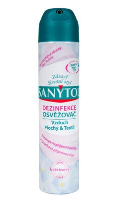 SANYTOL osvěžovač vzduchu, ploch a textilií KVĚTINOVÁ ZAHRADA 300ml.