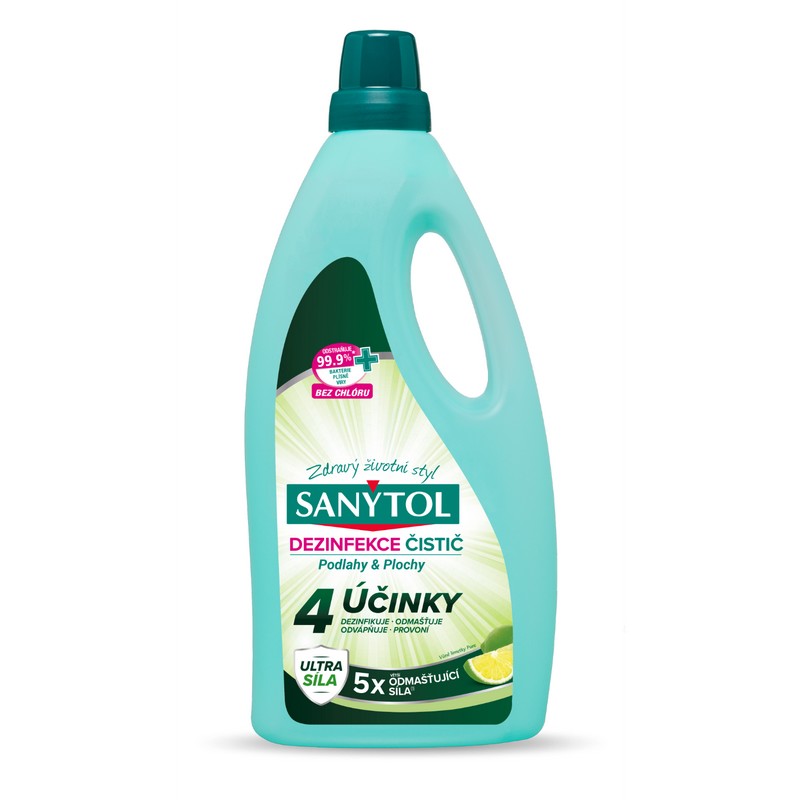 SANYTOL univerzální čistič ANTIBAKTERIÁLNÍ na podlahy 1000ml.