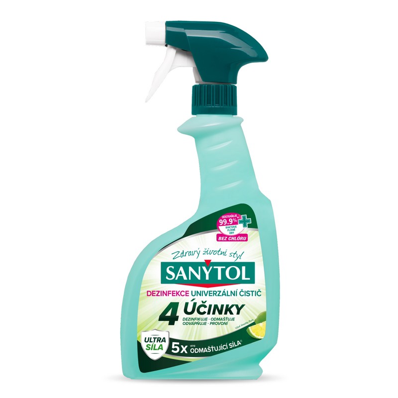SANYTOL univerzální čistič ANTIBAKTERIÁLNÍ sprej 500ml.