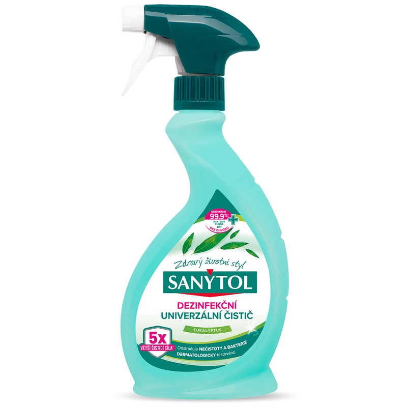 SANYTOL univerzální čistič EUKALYPTUS sprej 500ml.
