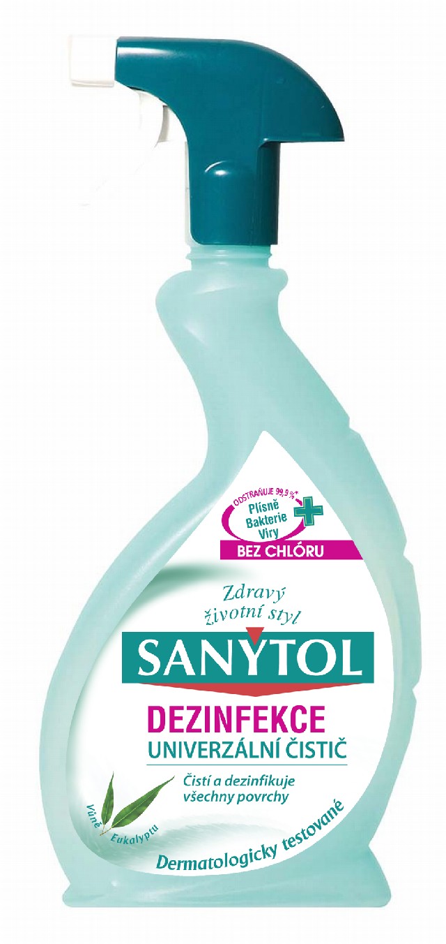 SANYTOL univerzální čistič EUKALYPTUS sprej 500ml.