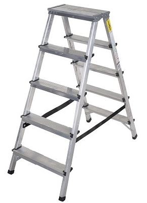 Schůdky oboustranné PROFI Al 2x5 stupně