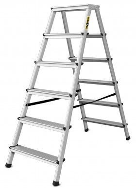 Schůdky oboustranné PROFI Al 2x6 stupně