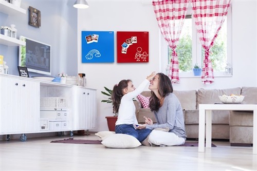 Skleněná magnetická tabule Diamond s oblými rohy 190 x 100 cm