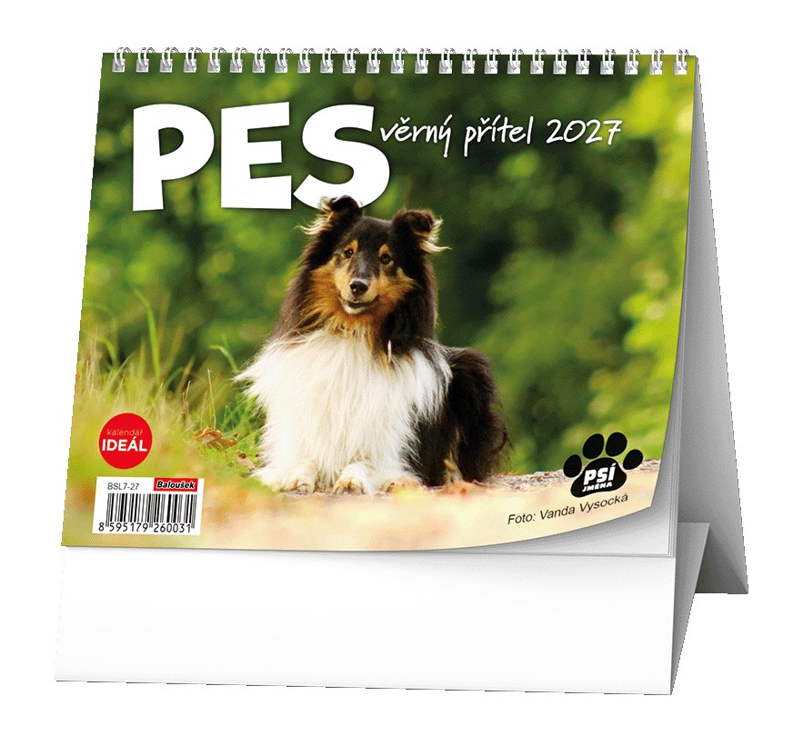 Stolní kalendář týdenní - Pes a fenečka