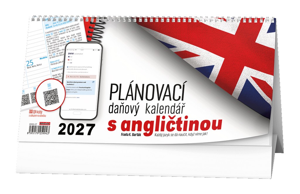 Stolní kalendář týdenní - s angličtinou