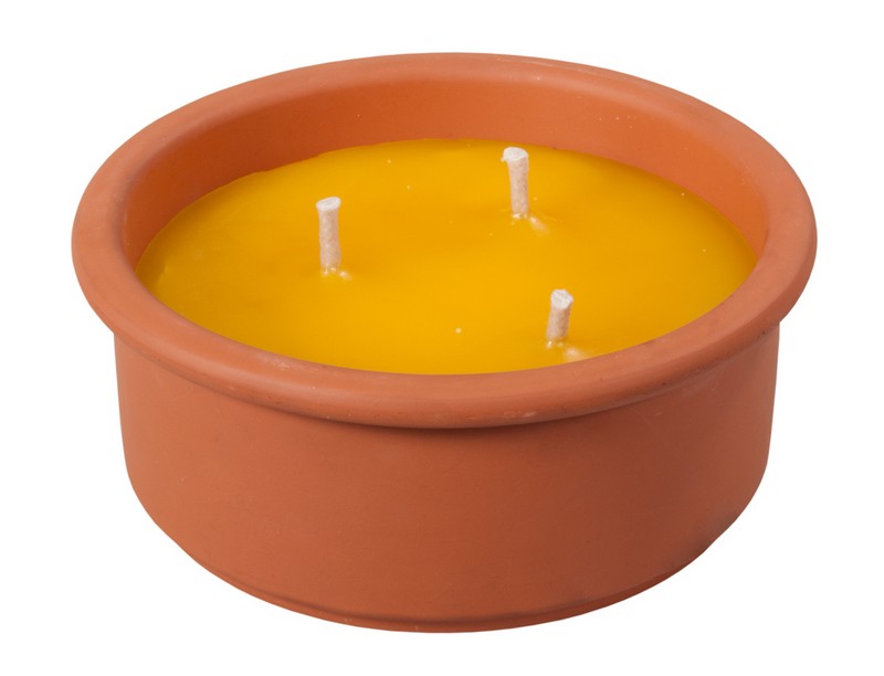 Svíčka zahradní Citronella v keramické misce 144h hoření 1ks