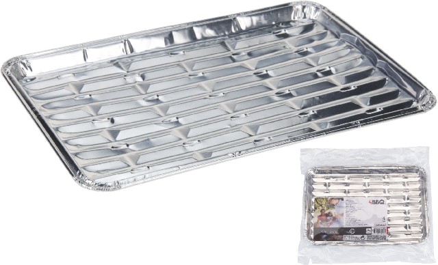 Tácek grilovací BARBECUE Alu, 280x220x15 mm. 3 ks.