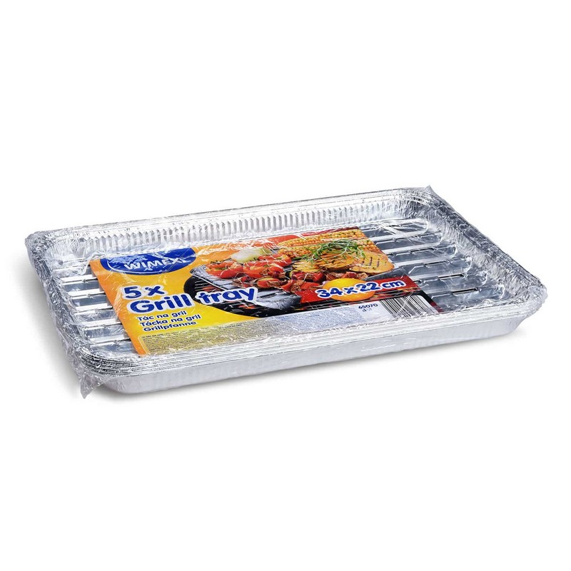 Tácek grilovací BARBECUE Alu, 340x220x23 mm. 5 ks.