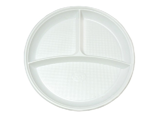 Talíř PS mělký 22 cm 3 dílný bílý 100 ks.