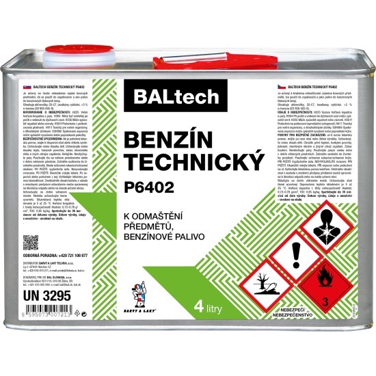 Technický benzín P 6402 plech 4 l.