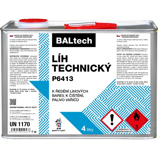 Technický líh P 64413 plech 4L..