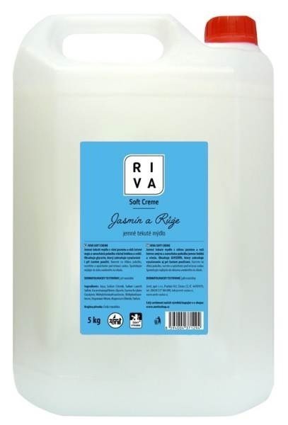 Tekuté mýdlo 5l. RIVA Soft Creme JASMÍN & RŮŽE