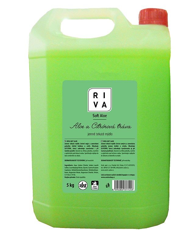 Tekuté mýdlo 5l. RIVA Soft Flower ALOE & CITRONOVÁ TRÁVA
