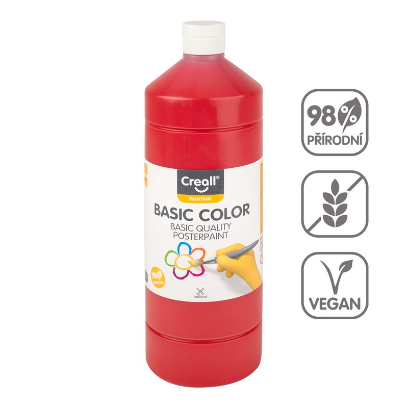 Temperová barva 500ml. ČERVENÁ základní Temperová barva 500ml. ČERVENÁ základní