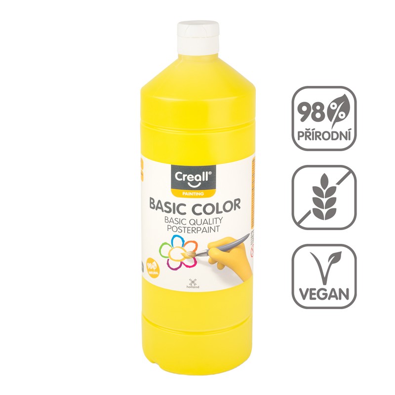 Temperová barva 500ml. ŽLUTÁ základní Temperová barva 500ml. ŽLUTÁ základní