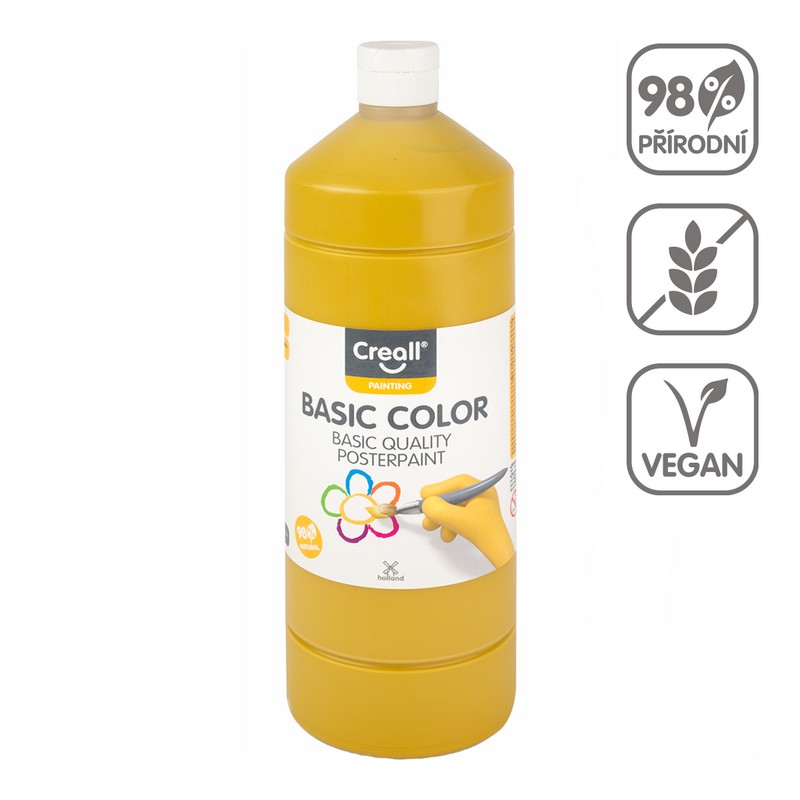Temperová barva CREALL basic 1000ml. OKROVÁ