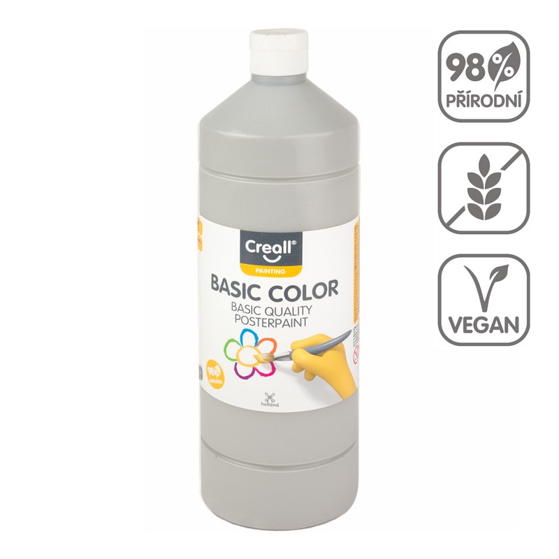 Temperová barva CREALL basic 1000ml. ŠEDÁ