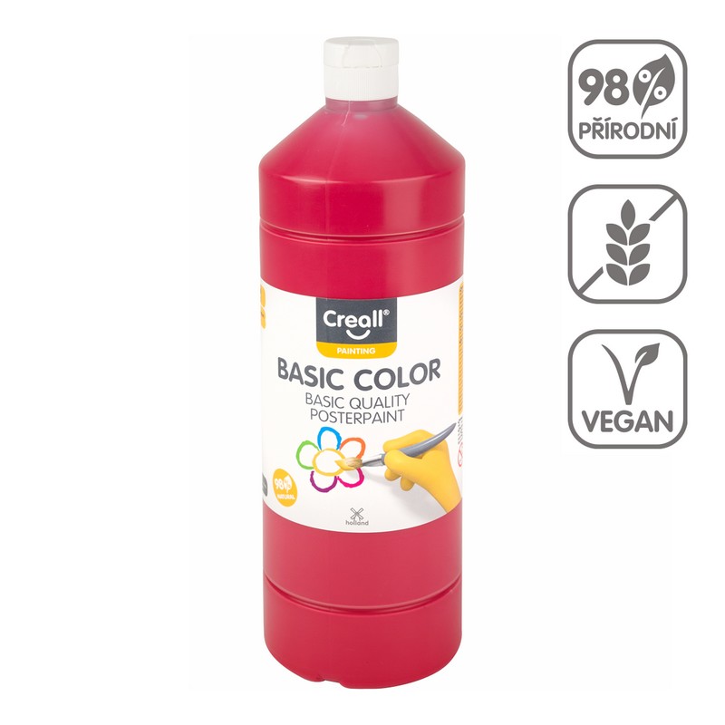 Temperová barva CREALL basic 1000ml. tmavá ČERV