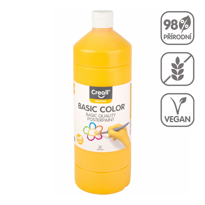 Temperová barva CREALL basic 1000ml. tmavá ŽLUT