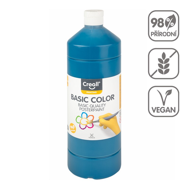 Temperová barva CREALL basic 1000ml. TYRKYSOVÁ