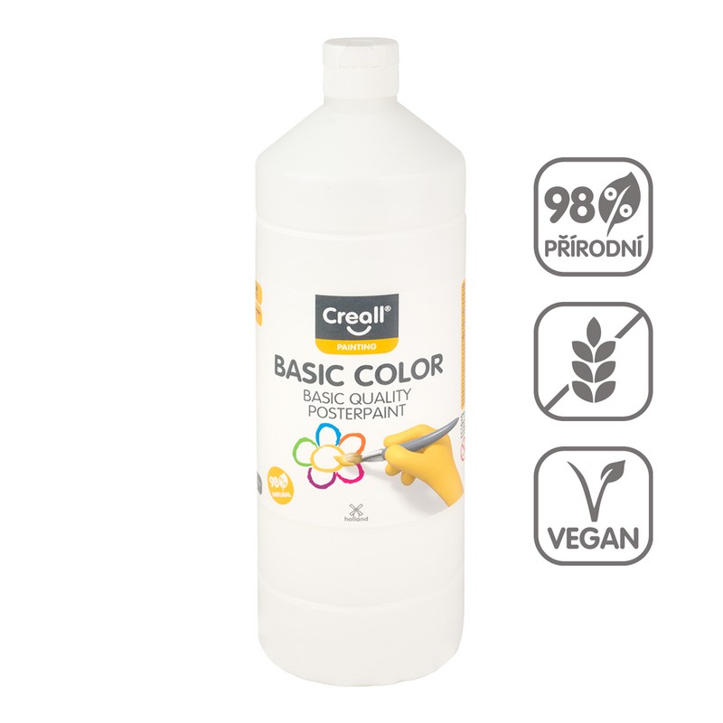 Temperová barva CREALL basic 500ml. BÍLÁ