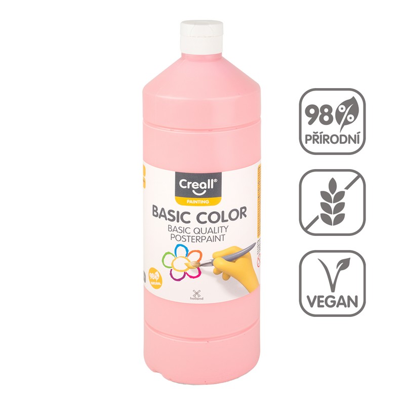 Temperová barva CREALL basic 500ml. RŮŽOVÁ
