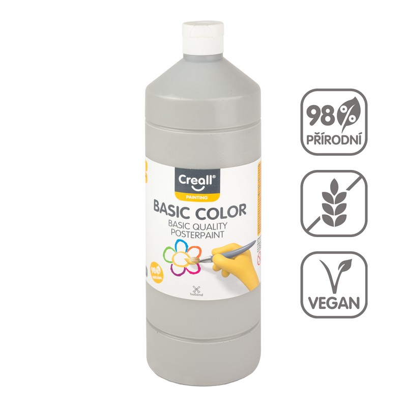 Temperová barva CREALL basic 500ml. ŠEDÁ
