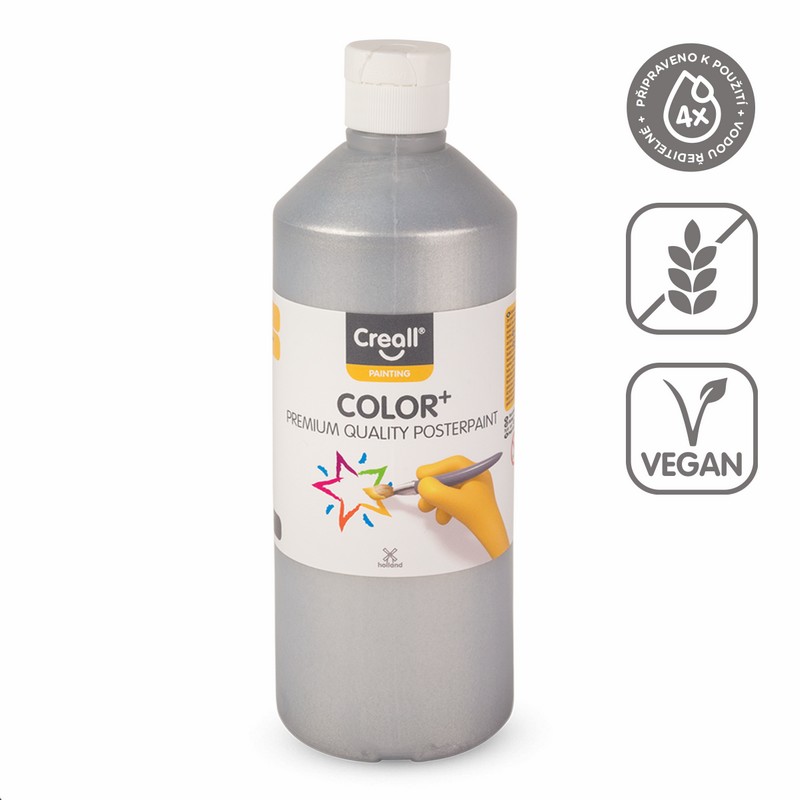 Temperová barva CREALL basic 500ml. STŘÍBRNÁ