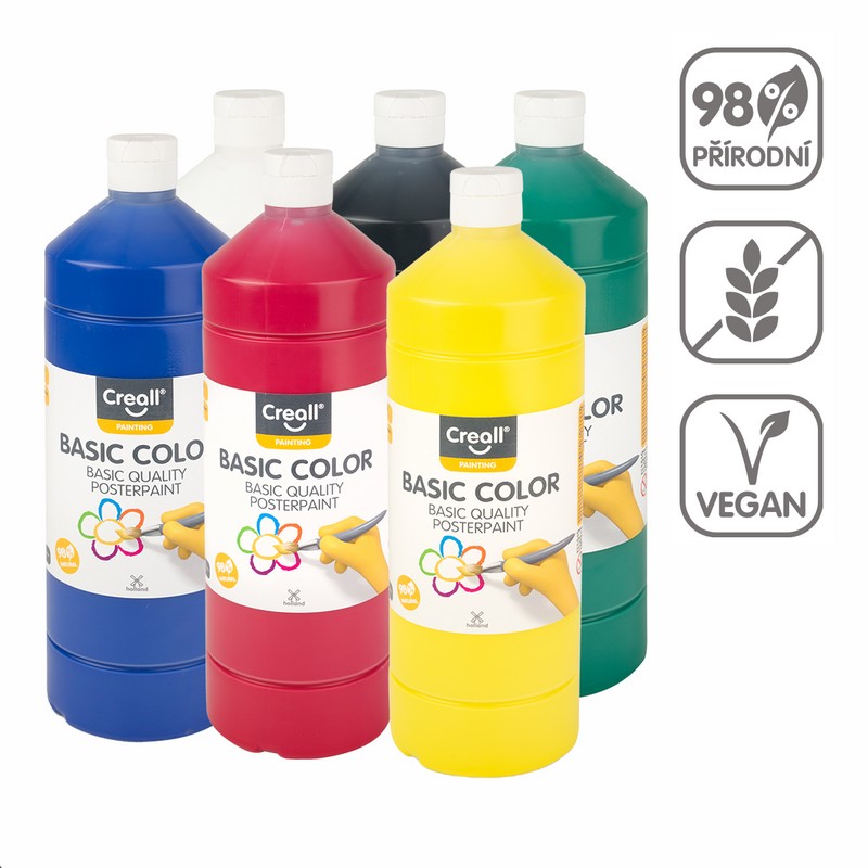 Temperová barva CREALL basic 6 x 1000ml. MIX BARE