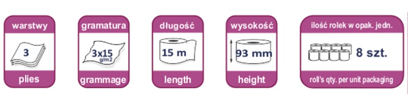 Toaletní papír ALMUSSO s balzámem HEŘMÁNEK 3vr. 8 roliček