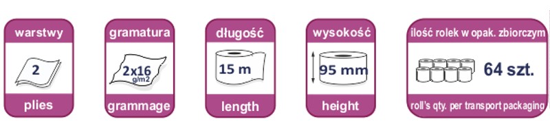 Toaletní papír HOTEL PROFI CLASSIC 15 100%, bílé, 2vr., ražba 8ks