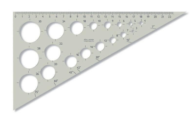Trojúhelník 60/250 17cm. čirý