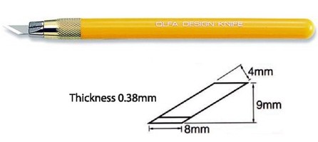 Tužkový skalpel OLFA AK-1 DESIGN 1x + 25x náhradní čepel