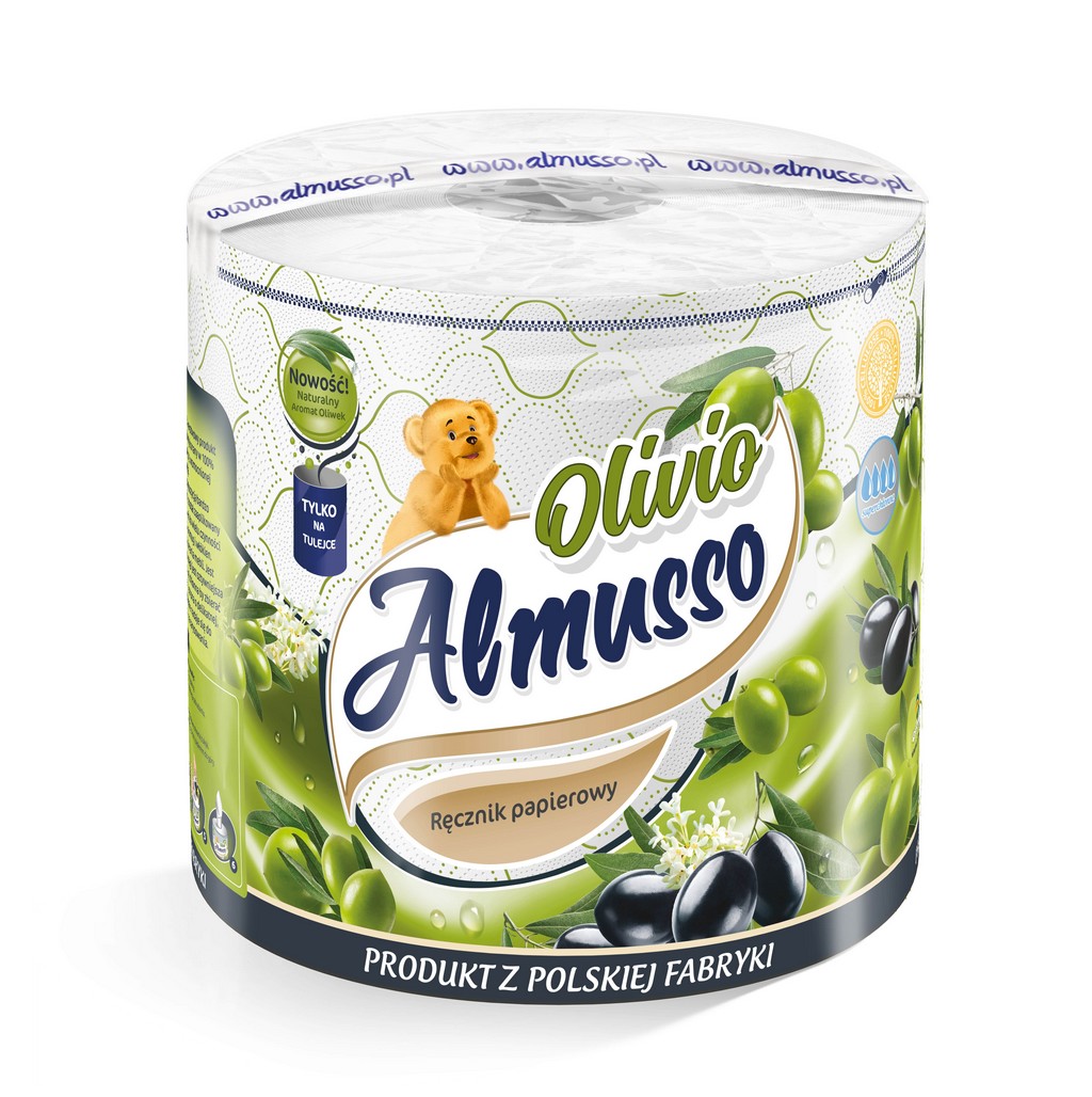 Utěrka papírová na roly ALMUSSO OLIVA XXL 3vr. 