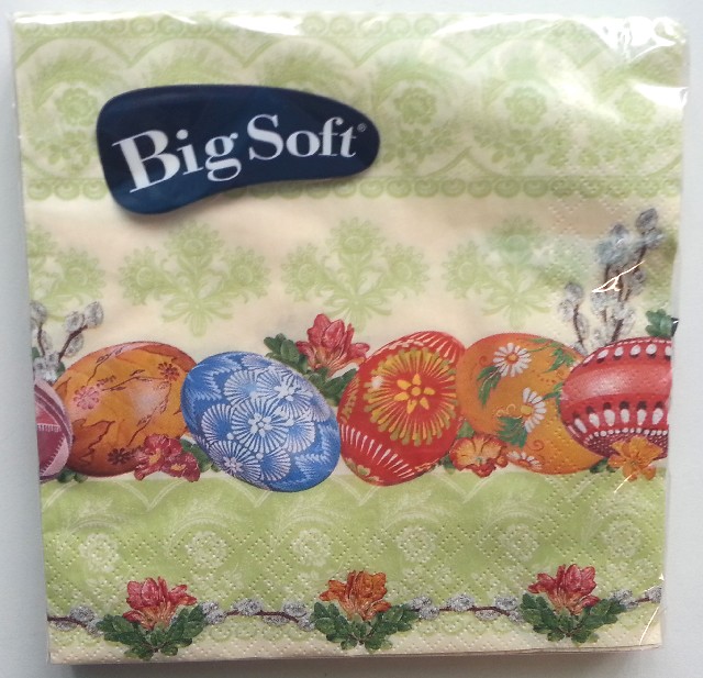 Velikonoční ubrousky prostírací 2vr. 33x33cm.20 ks. žluté