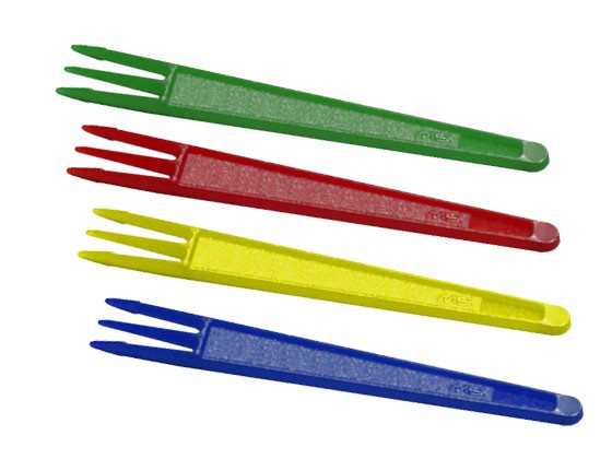 Vidlička na hranolky, 8,5 cm., MIX barev, 500 ks
