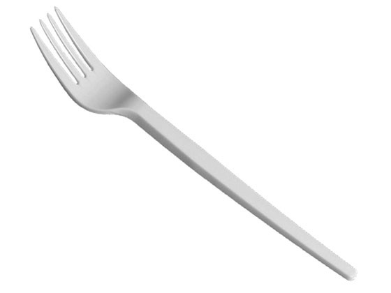 Vidlička příborová, 17.5 cm., bílá, 100 ks.