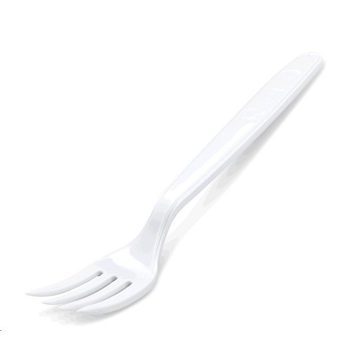 Vidlička příborová, 18.5 cm., bílá, 50 ks.