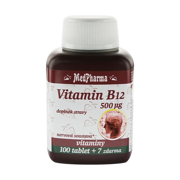 Vitamin B12 (kyanokobalamin) 500 µg, 107 tablet