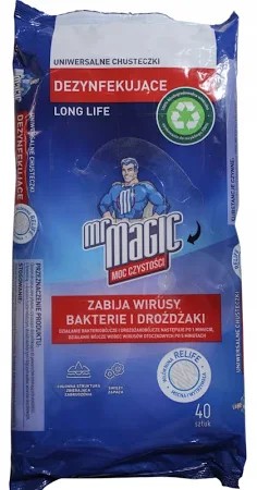 Vlhčené ubrousky antibakteriální 40 ks Mr.MAGIC