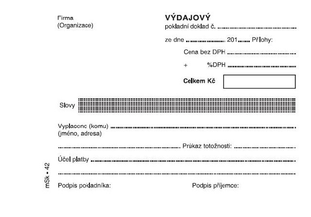 VÝDAJOVÝ POKLADNÍ DOKLAD A6 - NCR