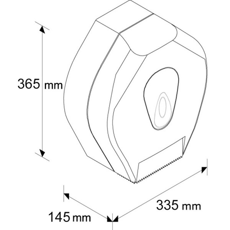 Zásobník na toaletní papír MERIDA TOP MEGA GIGAN XXXL 280mm.
